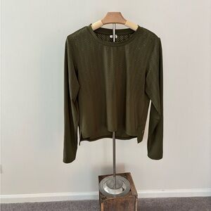 ZYIA Green Ribbed Blouse